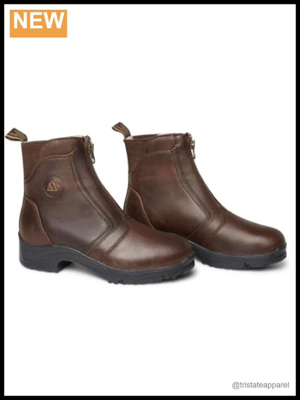 Women's Equestrian Zip Paddock Boots Faux Fur Lining Waterproof Winter